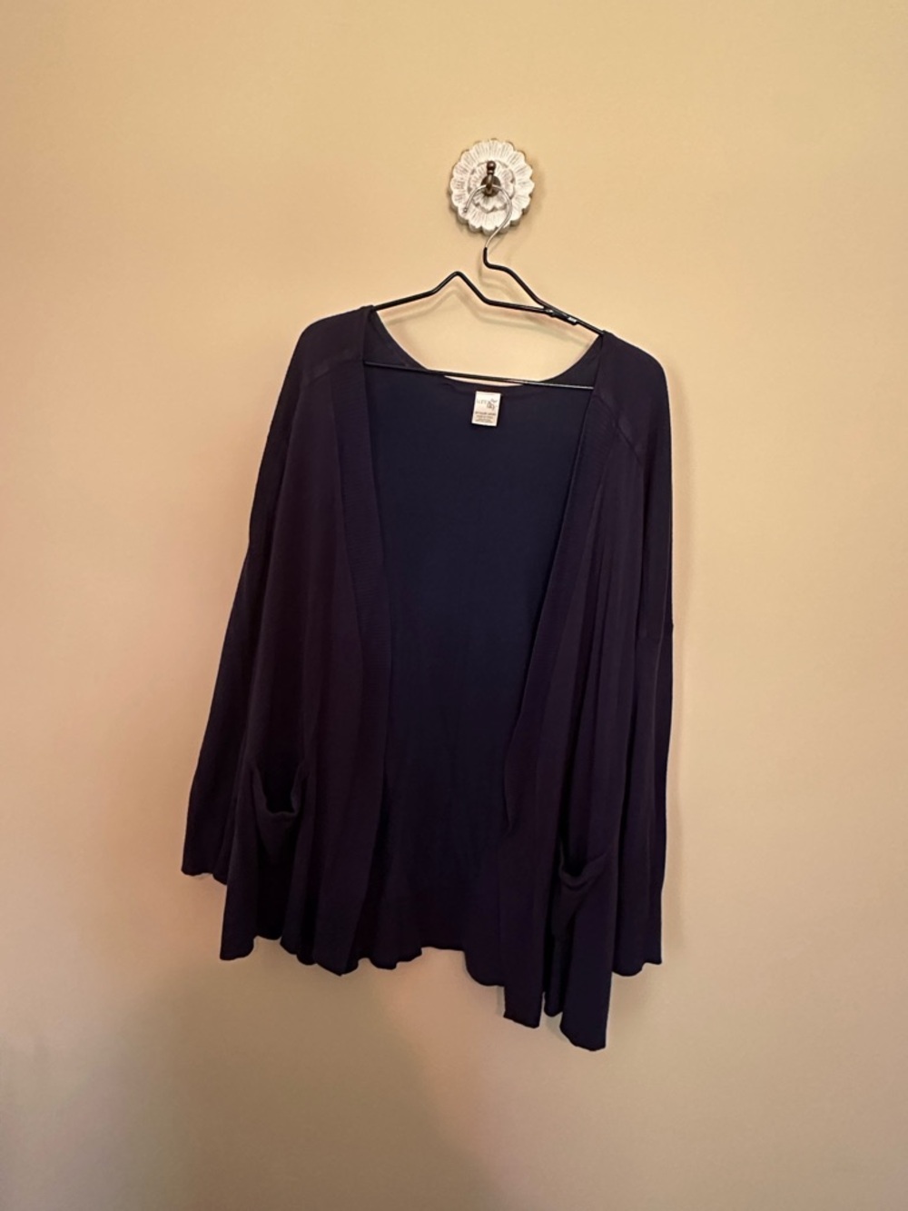 Terra & Sky Navy Open-Front Cardigan